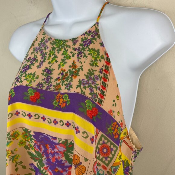 Womens Boho Chic Festival Top Size S Fairycore Floral Flowy Butterfly Naturecore - Picture 13 of 13